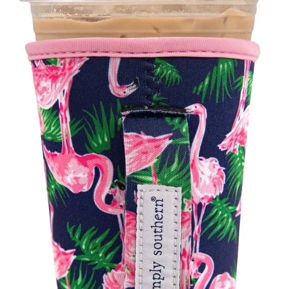 Simply Southern Iced Drink Sleeve Large Flamingo - Picture 1 of 3